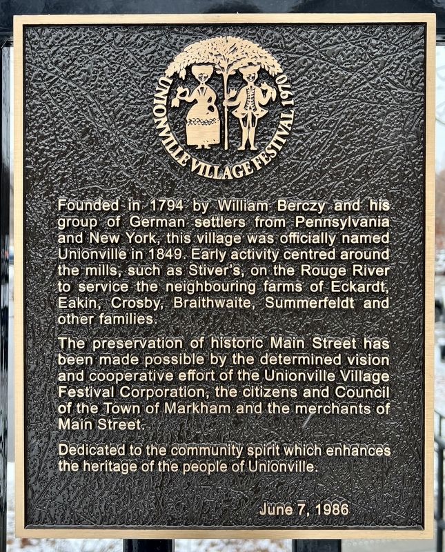 Unionville Marker image. Click for full size.