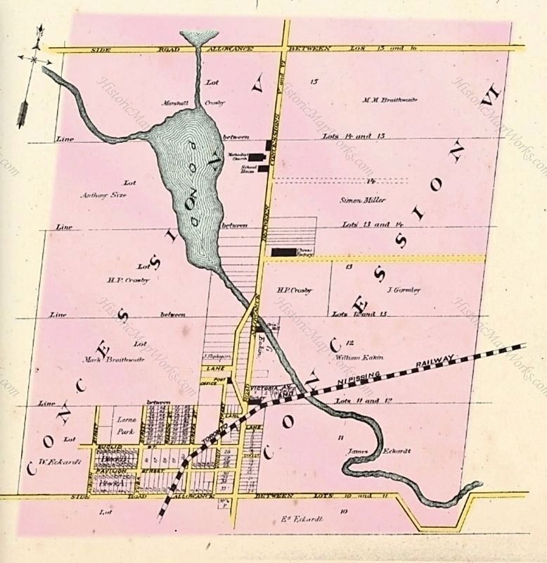 Village of Unionville, 1878 image. Click for full size.