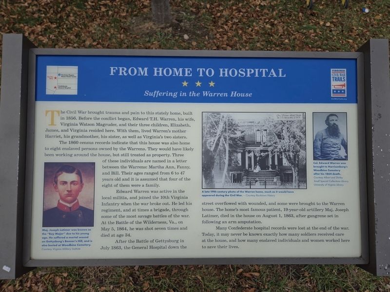 From Home to Hospital Marker image. Click for full size.