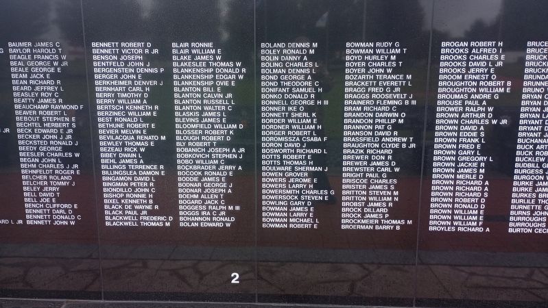 The Ohio Vietnam Veterans Memorial Wall Marker. Click for full size. The Ohio Vietnam Veterans Memorial Wall Marker image. Click for full size.
