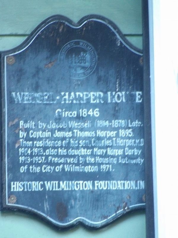 Wessel-Harper House Marker image. Click for full size.
