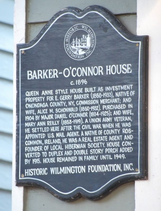 Barker-O'Connor House Marker. Click for full size. Barker-O'Connor House Marker image. Click for full size.