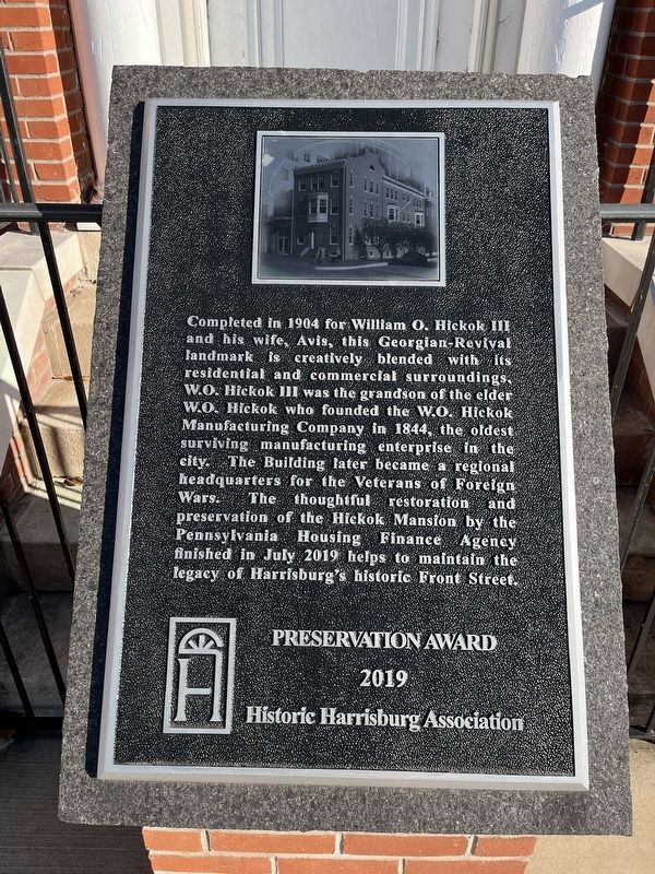 Hickok Mansion Marker. Click for full size. Hickok Mansion Marker image. Click for full size.