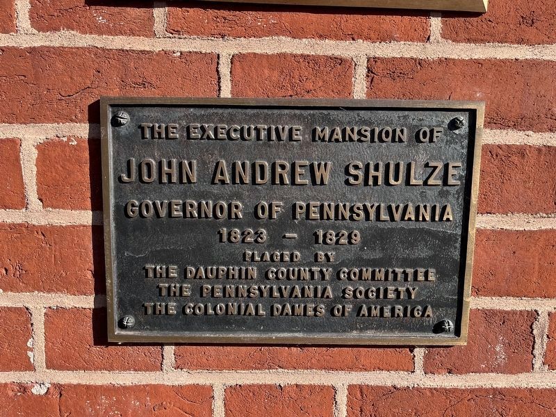 Shulze Executive Mansion Marker image. Click for full size.