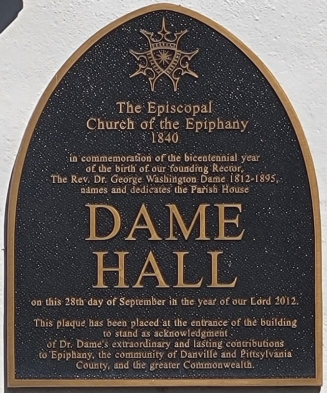 Dame Hall Marker. Click for full size. Dame Hall Marker image. Click for full size.
