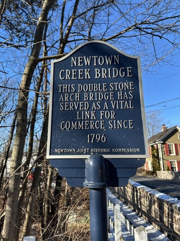 Newtown Creek Bridge Marker. Click for full size. Newtown Creek Bridge Marker image. Click for full size.