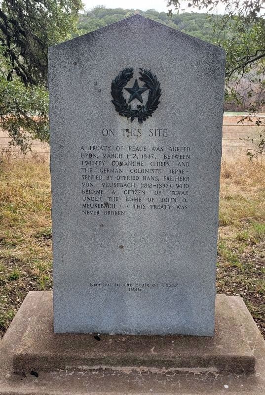 Comanche Treaty Marker image. Click for full size.