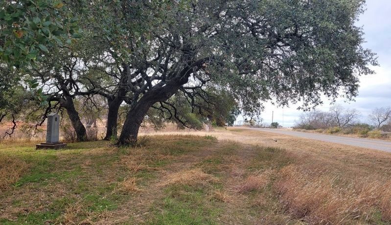 The view of the Comanche Treaty Marker along the highway image. Click for full size.