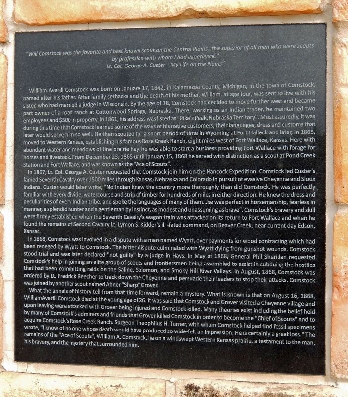 William Averill Comstock Marker. Click for full size. William Averill Comstock Marker image. Click for full size.
