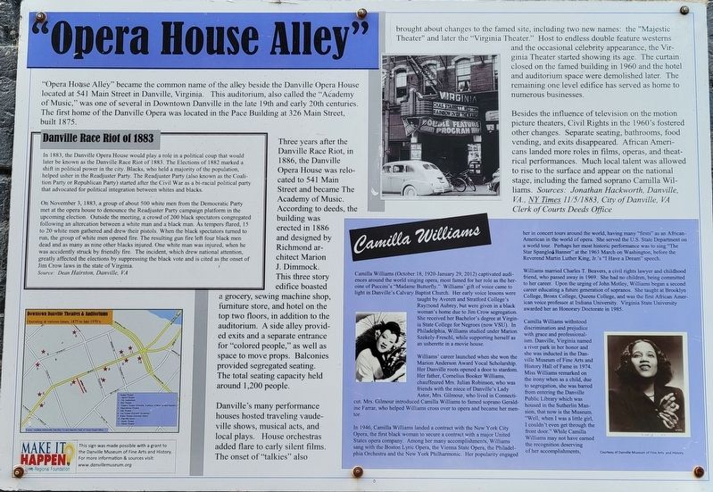 Opera House Alley Marker. Click for full size. Opera House Alley Marker image. Click for full size.