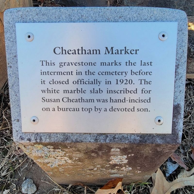 Cheatham Marker Marker. Click for full size. Cheatham Marker Marker image. Click for full size.