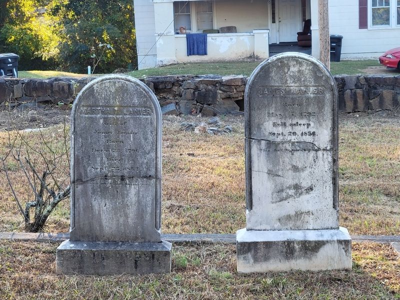 James Lanier and Martha Lanier headstones. Click for full size. James Lanier and Martha Lanier headstones image. Click for full size.
