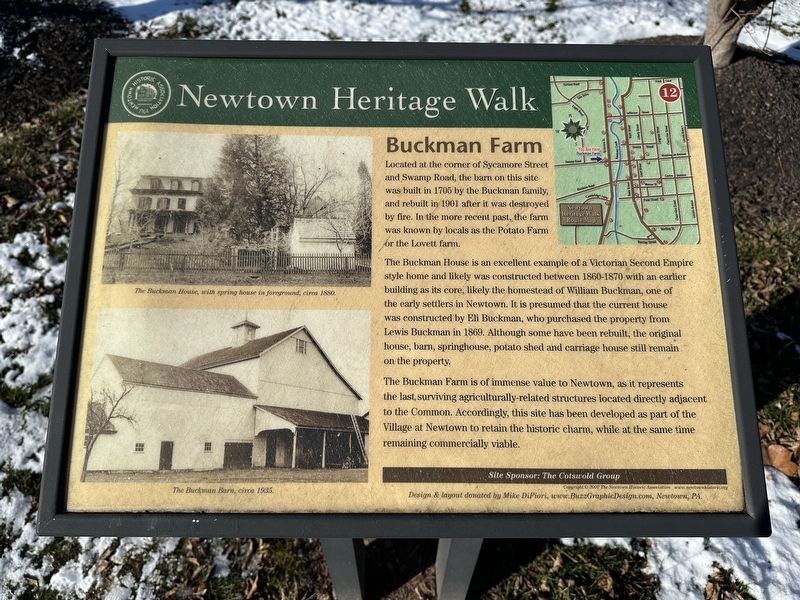 Buckman Farm Marker image. Click for full size.