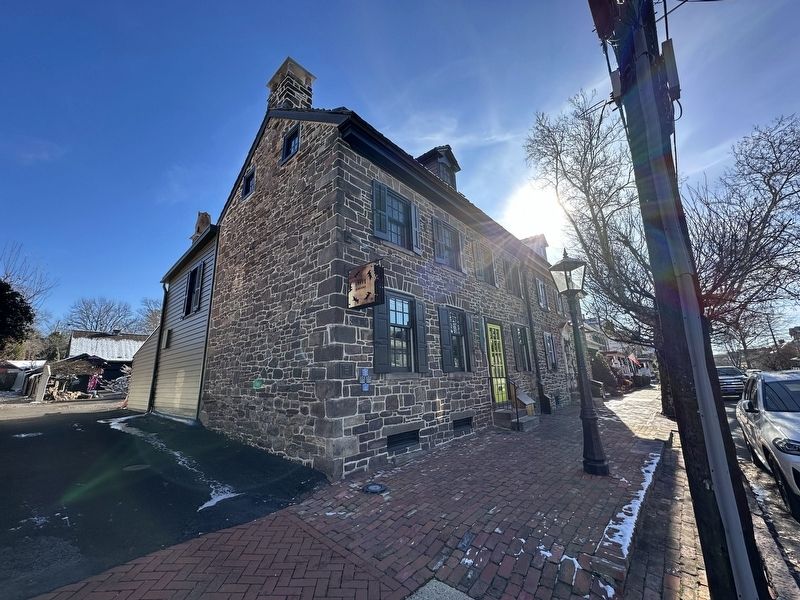 The Dolohan House Marker - plaque is on left corner of the house image. Click for full size.