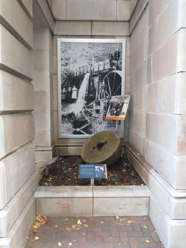 Millstone from mill owned by William and Sarah Bowman Marker image. Click for full size.
