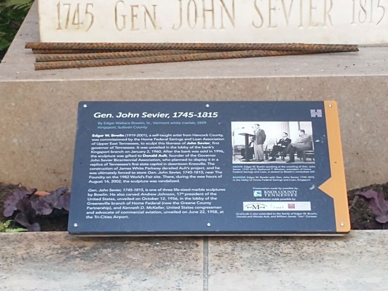 Gen. John Sevier, 1745-1815 Marker image. Click for full size.