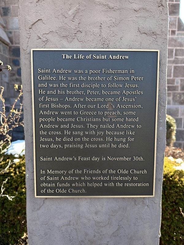 The Life of Saint Andrew Marker image. Click for full size.