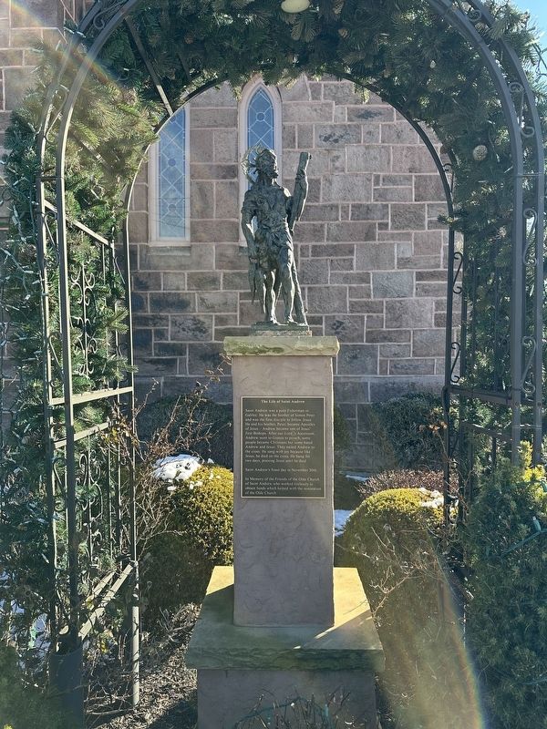 The Life of Saint Andrew Marker - full statue image. Click for full size.