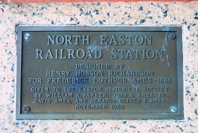 North Easton Railroad Station Marker. Click for full size. North Easton Railroad Station Marker image. Click for full size.