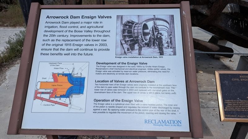 Arrowrock Dam Ensign Valves. Click for full size. Arrowrock Dam Ensign Valves image. Click for full size.