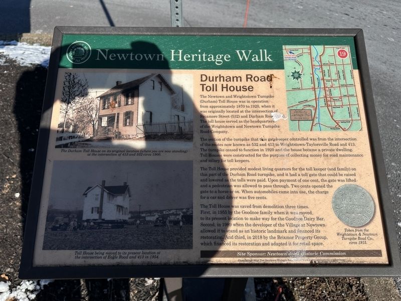 Durham Road Toll House Marker image. Click for full size.