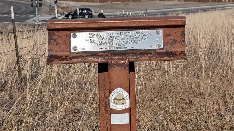 Beckwourth Trail - Peavine Springs Marker image. Click for full size.
