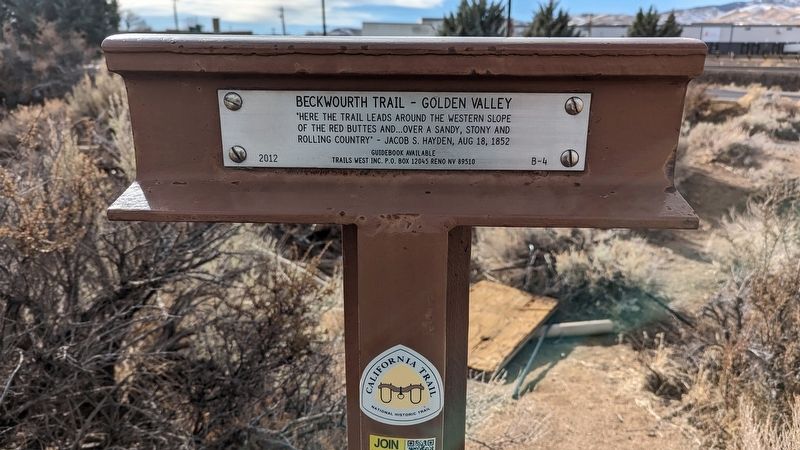 Beckwourth Trail - Golden Valley side of marker image. Click for full size.