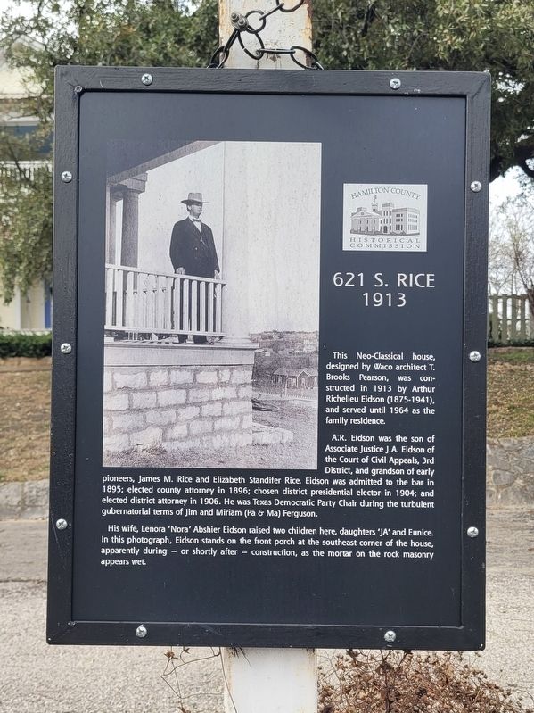 621 S. Rice Marker. Click for full size. 621 S. Rice Marker image. Click for full size.