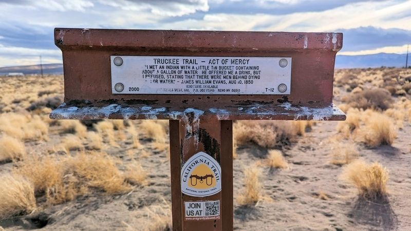 Truckee Trail - Act of Mercy Marker image. Click for full size.