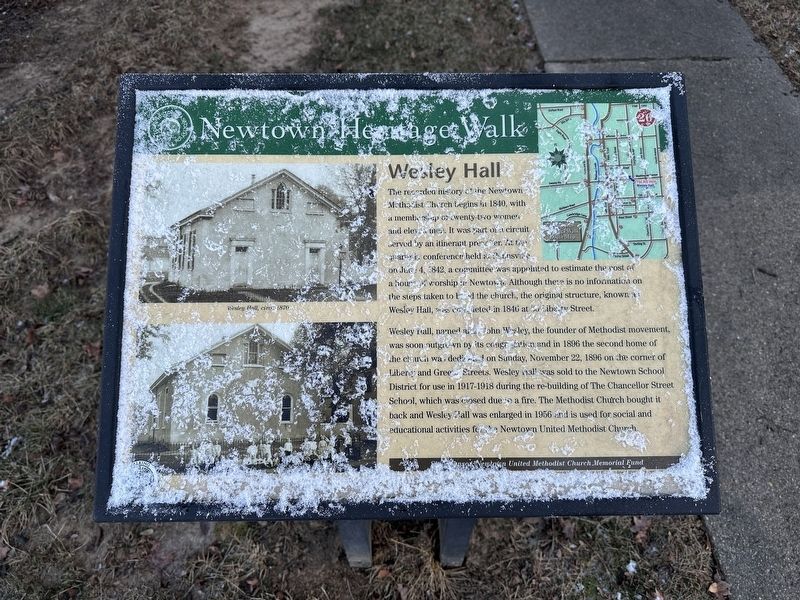 Wesley Hall Marker image. Click for full size.