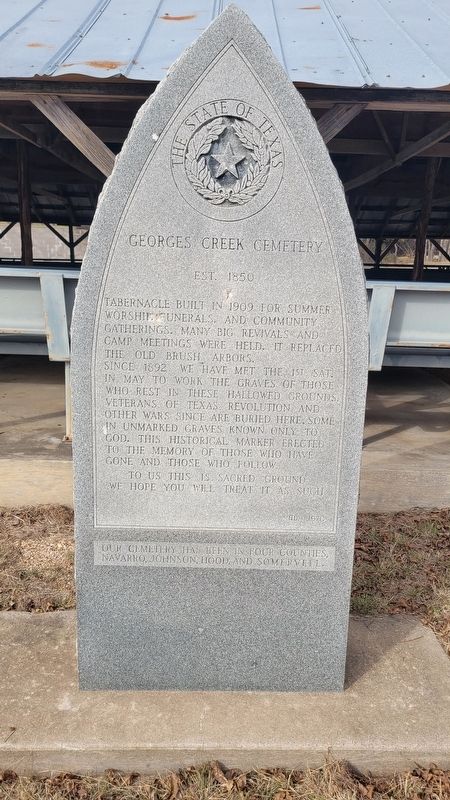 Georges Creek Cemetery Marker. Click for full size. Georges Creek Cemetery Marker image. Click for full size.