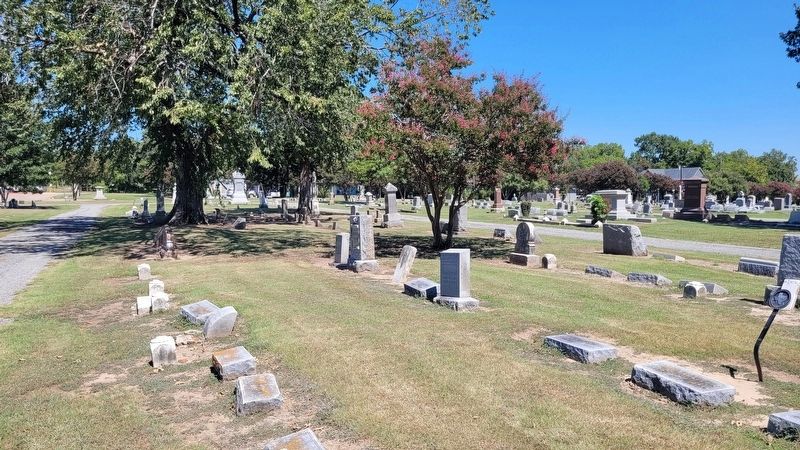 The view of the Mattie Davis Lucas gravestone in the cemetery image. Click for full size.
