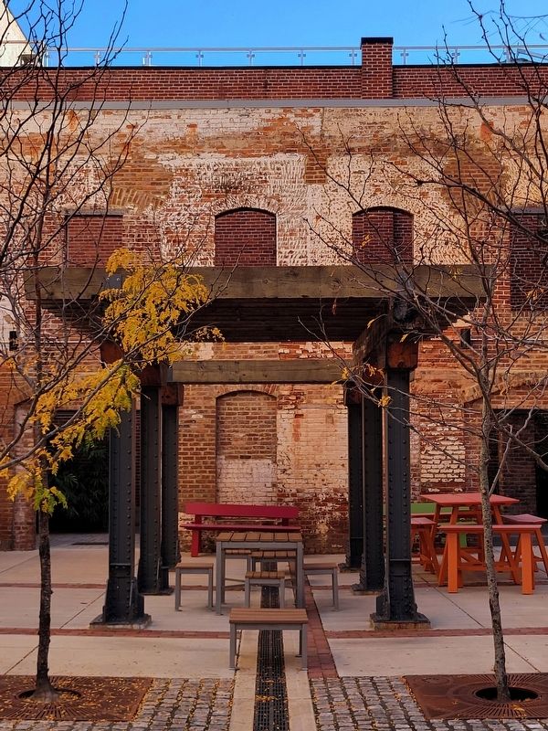 Pergola and Preserved Brick Wall image. Click for full size.