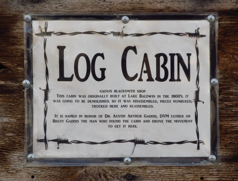 Log Cabin Marker. Click for full size. Log Cabin Marker image. Click for full size.