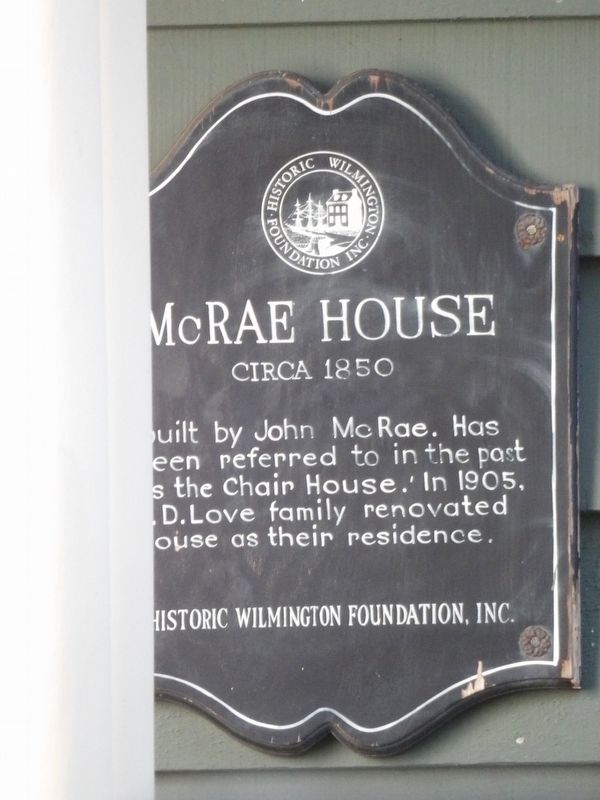 McRae House Marker. Click for full size. McRae House Marker image. Click for full size.
