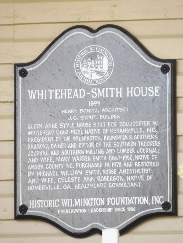 Whitehead-Smith House Marker. Click for full size. Whitehead-Smith House Marker image. Click for full size.