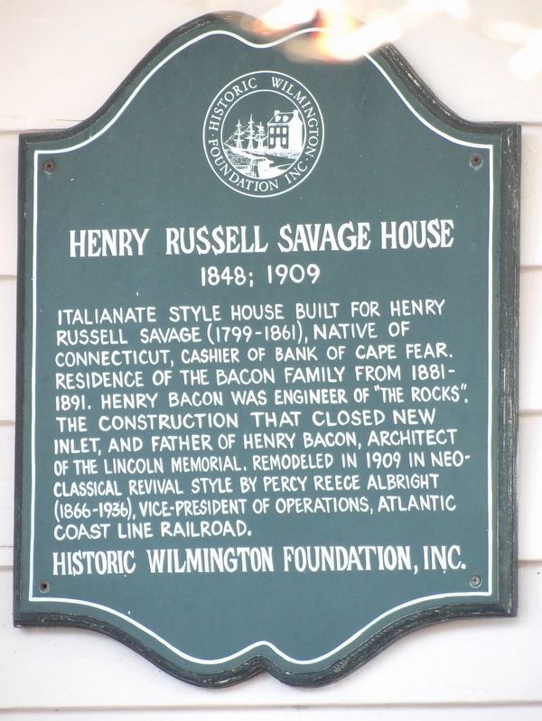 Henry Russell Savage House Marker image. Click for full size.