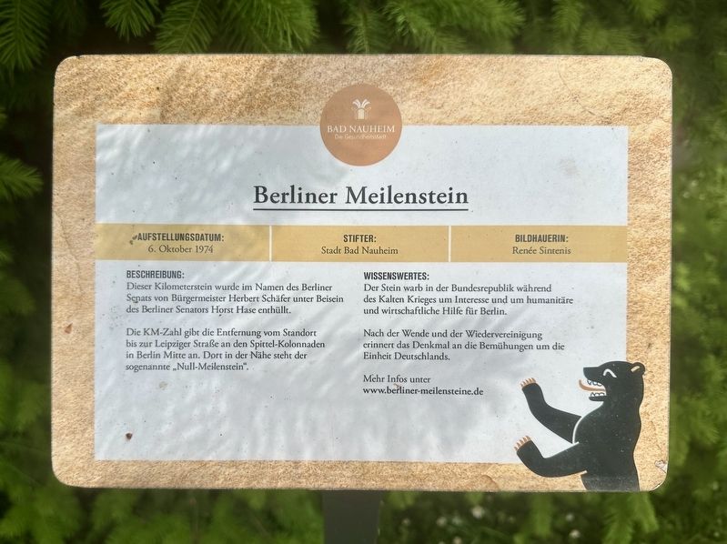 Berliner Meilenstein / Berlin Milestone Marker image. Click for full size.