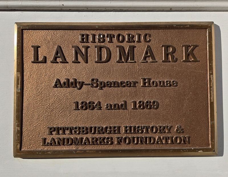 Addy-Spencer House Marker image. Click for full size.