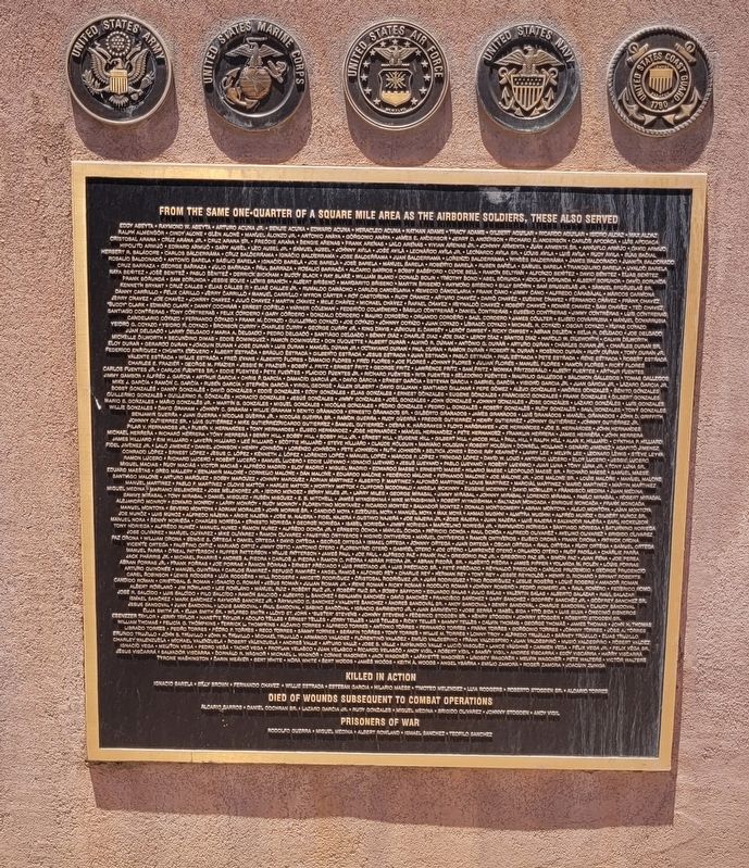 Alamogordo Airborne Monument - Right Wall. Click for full size. Alamogordo Airborne Monument - Right Wall image. Click for full size.