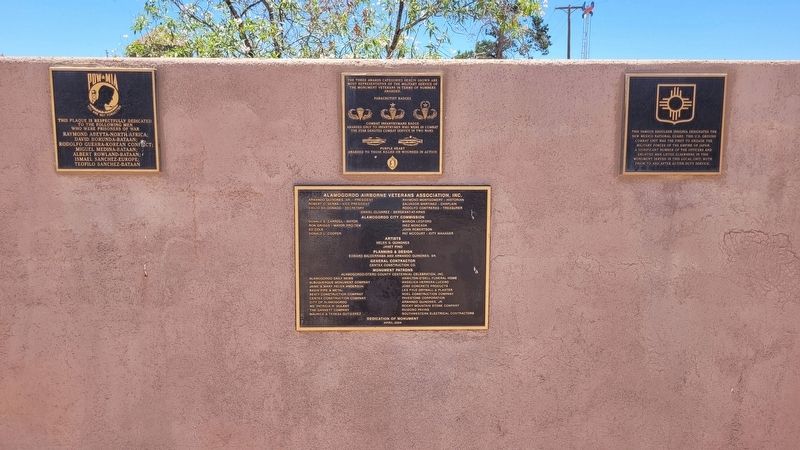 Alamogordo Airborne Monument - Left Wall. Click for full size. Alamogordo Airborne Monument - Left Wall image. Click for full size.