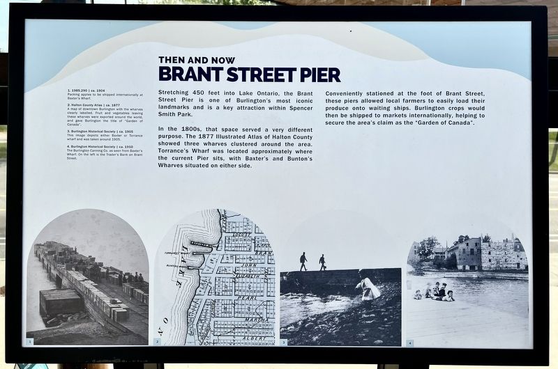 Brant Street Pier Marker. Click for full size. Brant Street Pier Marker image. Click for full size.