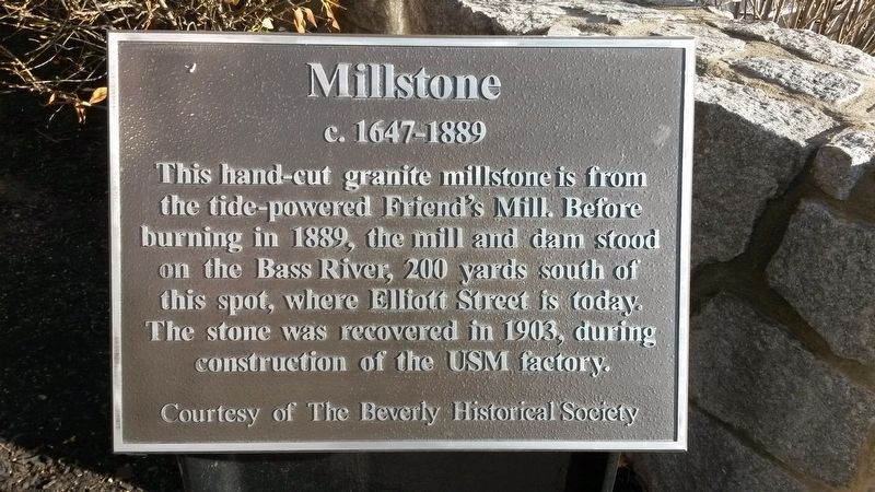 Millstone Marker. Click for full size. Millstone Marker image. Click for full size.
