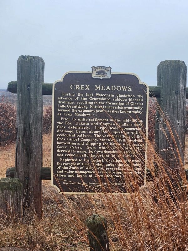 Crex Meadows Marker. Click for full size. Crex Meadows Marker image. Click for full size.