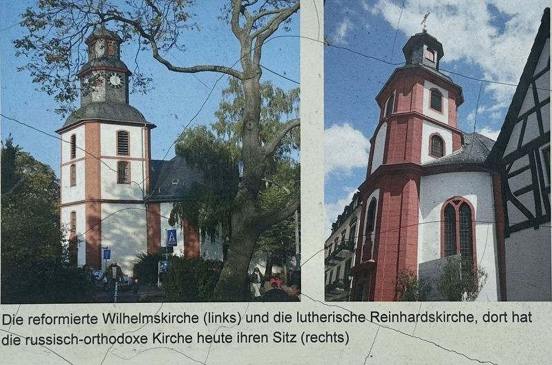 Marker detail: Wilhelmskirche (left) and Reinhardskirche (right) image. Click for full size.