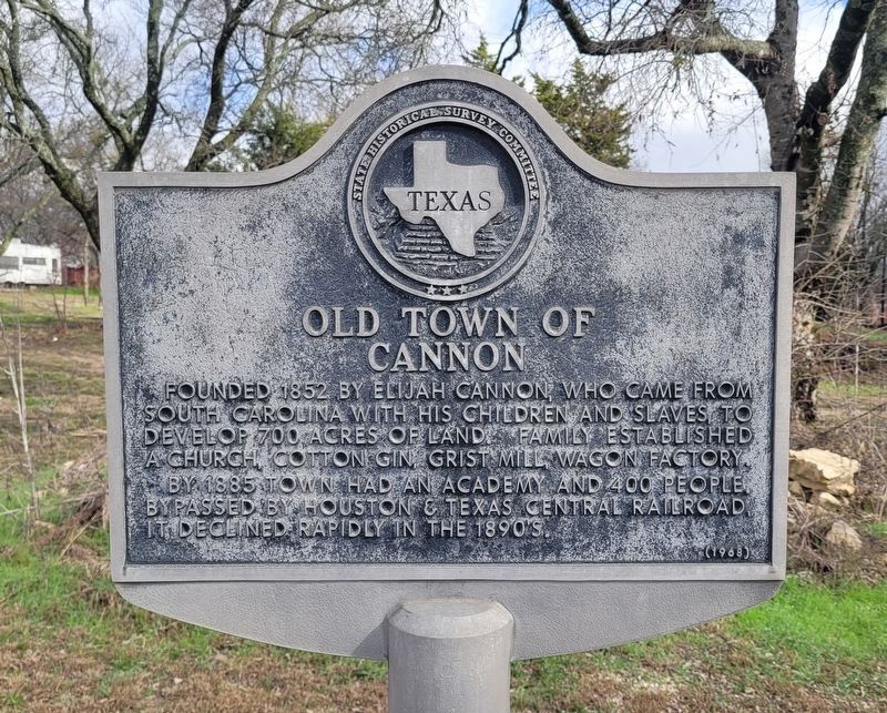 Old Town of Cannon Marker. Click for full size. Old Town of Cannon Marker image. Click for full size.
