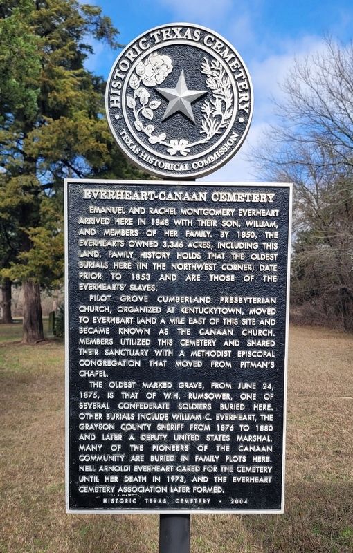 Everheart-Canaan Cemetery Marker image. Click for full size.