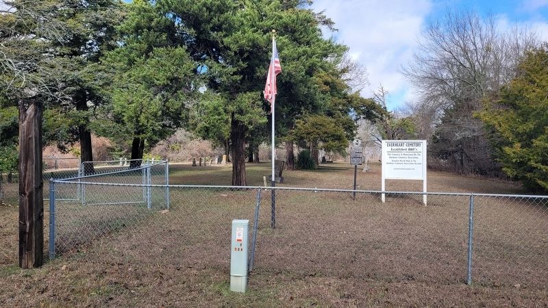 The view of the Everheart-Canaan Cemetery and Marker from the street image. Click for full size.