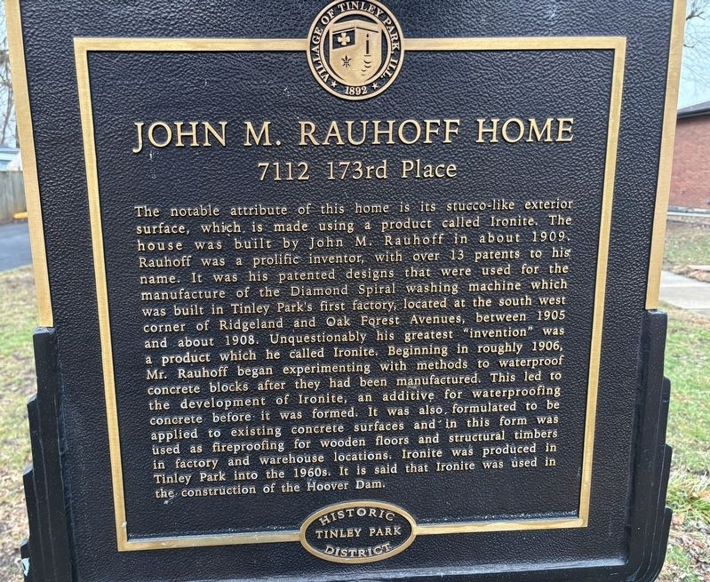 John M. Rauhoff House Marker image. Click for full size.
