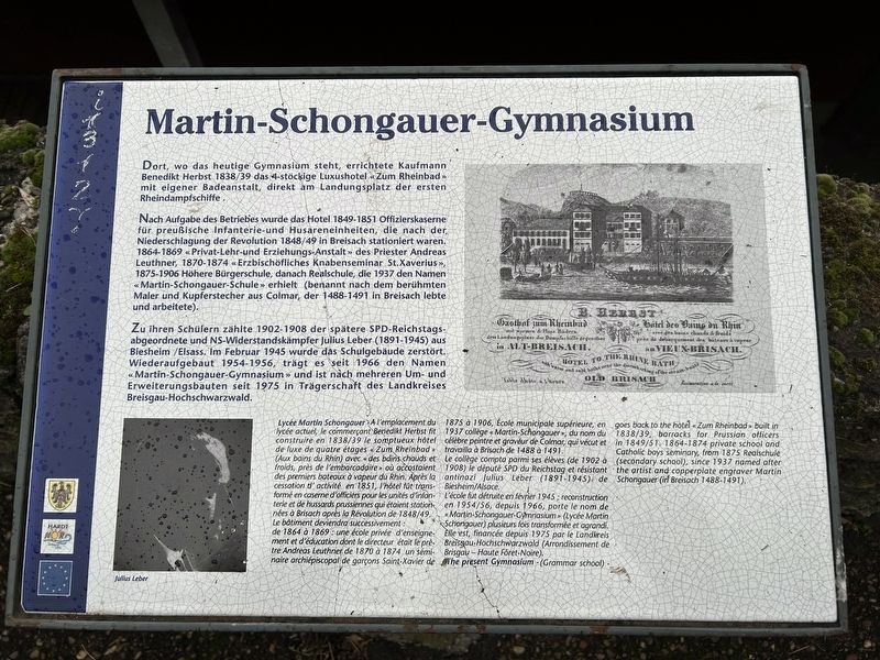 Martin-Schongauer-Gymnasium Marker image. Click for full size.